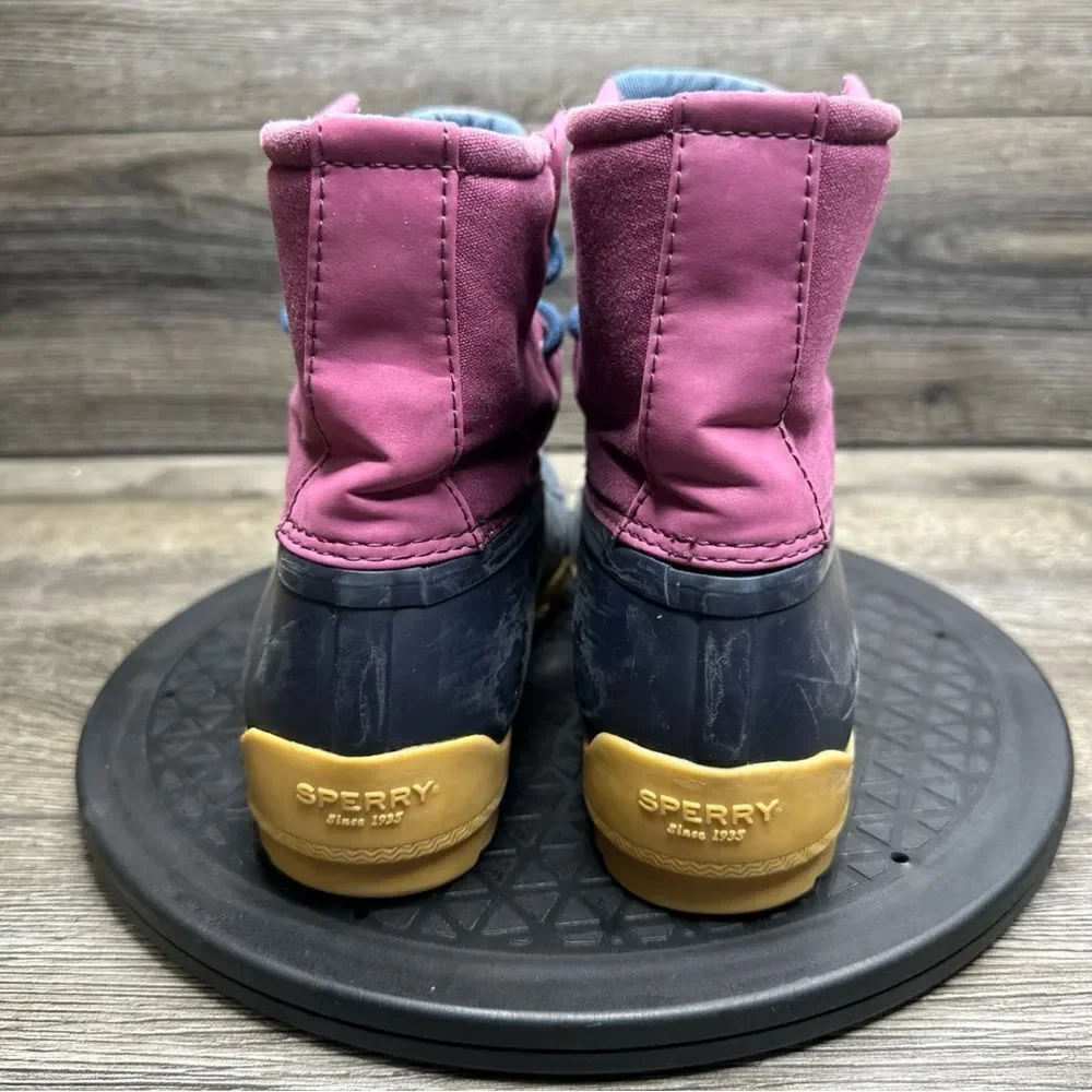 Sperry Girl's Port Boot Girls Size 5M Purple Blue Shoes